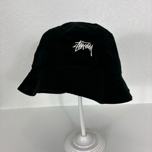 Stussy Accessories - Stussy Black Unisex Bucket Hat Size S/M